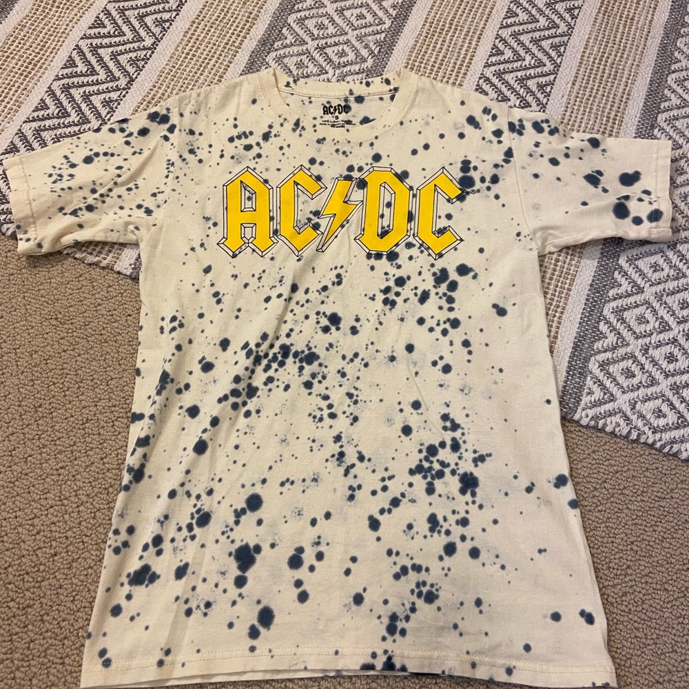 Small AC/DC graphic tie dye tshirt